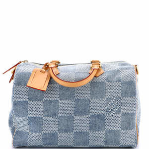 Louis Vuitton 40 Speedy Bandouliere Bag Damier 3D Denim